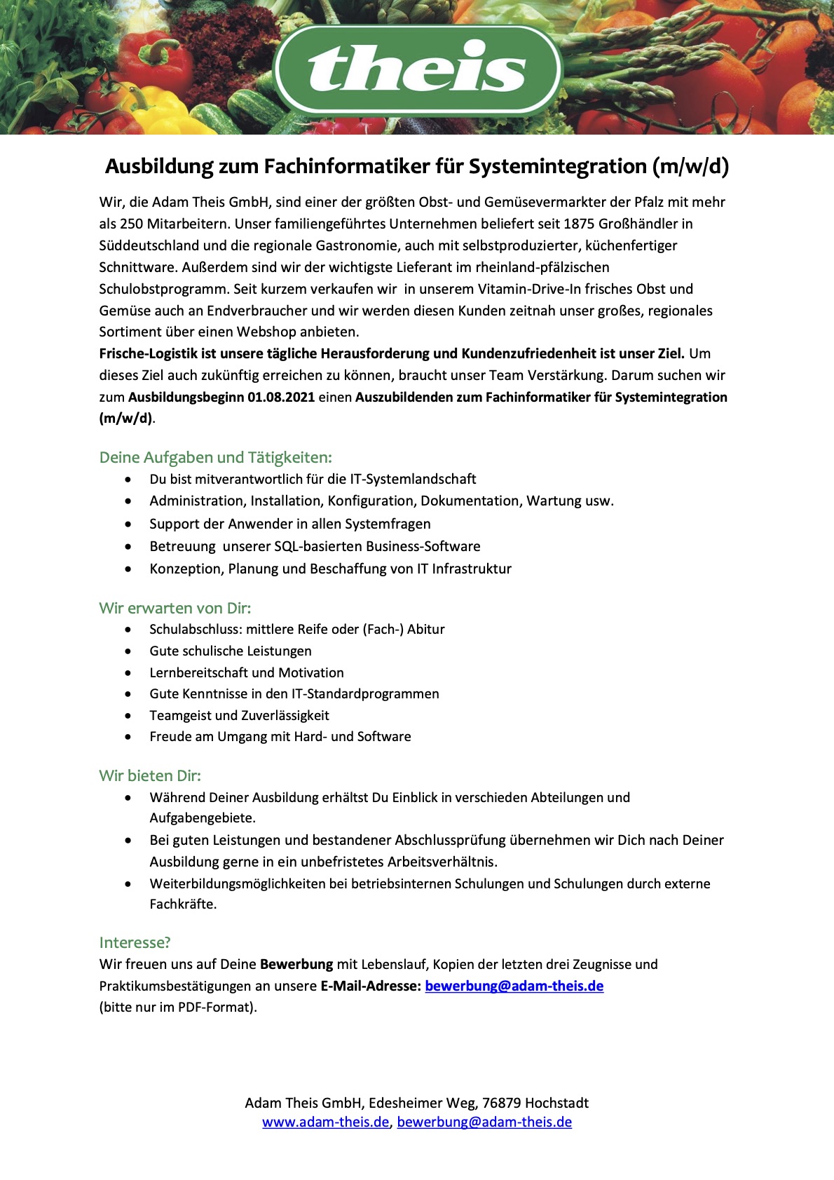Fachinformatiker für Systemintegration Realschule plus Bellheim